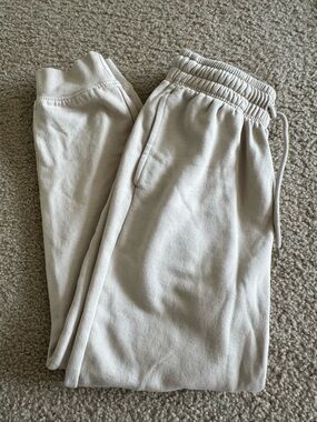 H&M Regular Fit Coupe Standard | Cream Drawstring Kids Jogger Pants